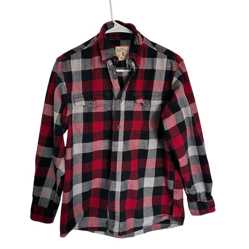 Red Head Red and Black Plaid Cotton Shirt